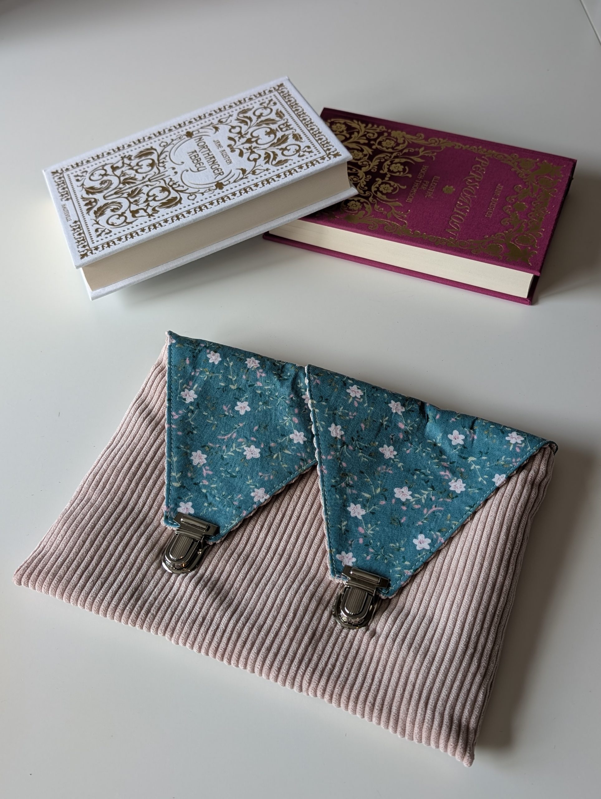 Sac-Pochette 2-en-1 - Vieux Rose & Fleurs de Givre – Image 3