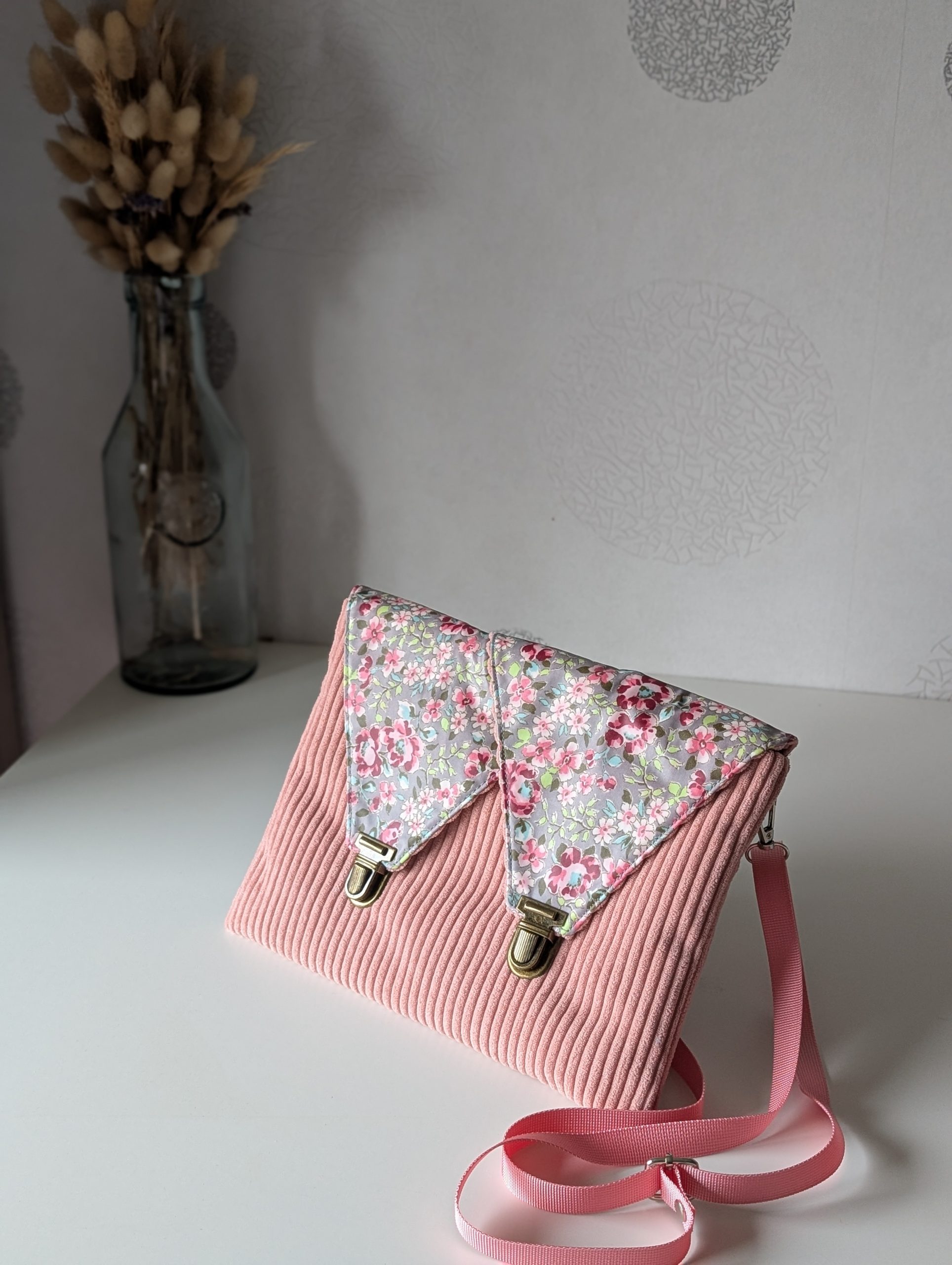 Sac-Pochette 2-en-1 — Rose Poudré & Liberty Floral