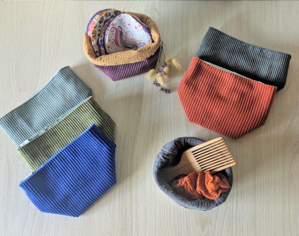 Vide-poche artisanal en tissu – L’élégance du rangement 🌿